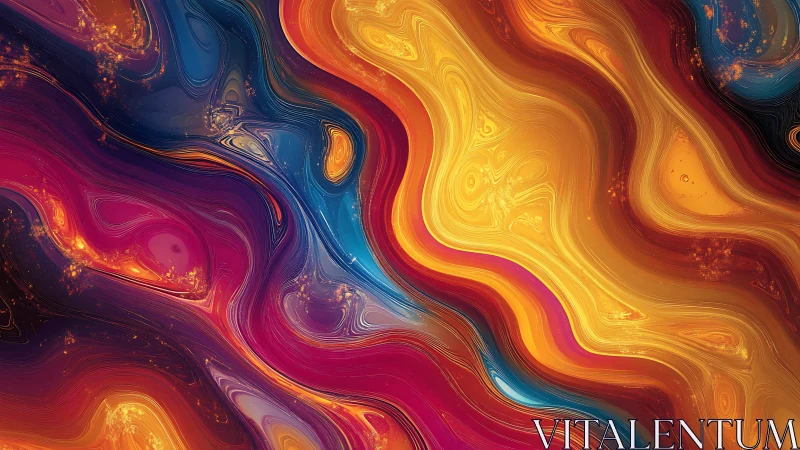 Solar rivers of color swirl through prismatic midnight skies.