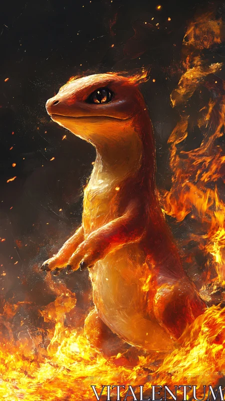 Inferno Dragon: Mythical Beast Engulfed in Flame.