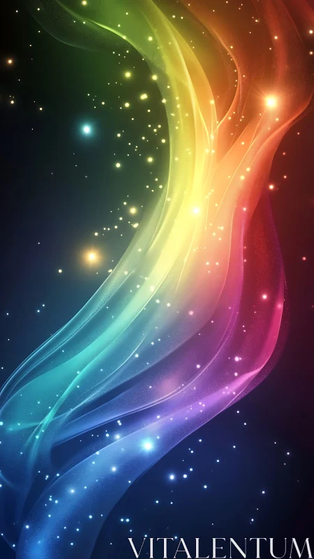 Radiant nebula ribbons curve through deep cosmic night.