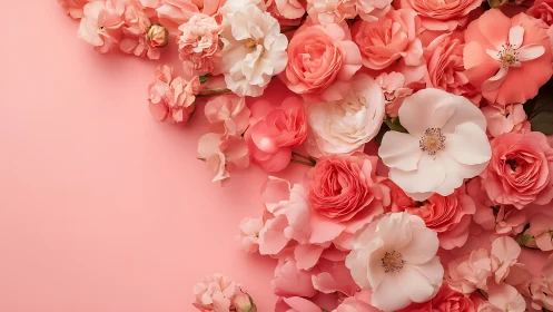 Coral Garden Paradise: Blooming Romance in Soft Pink Tones.