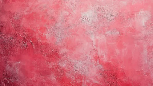 Textured pink plaster wall with rough abstract surface.