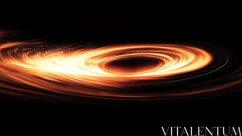 Rotating luminous accretion disk encircles a central void region