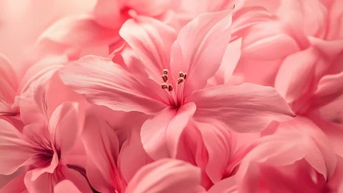 Whispered Petals: A Symphony of Soft Pink Blooms.