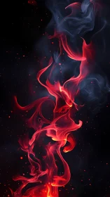Luminous Red Flames Dancing in Cosmic Darkness