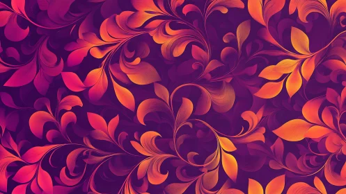 Glowing floral swirls dance gently across a rich purple night