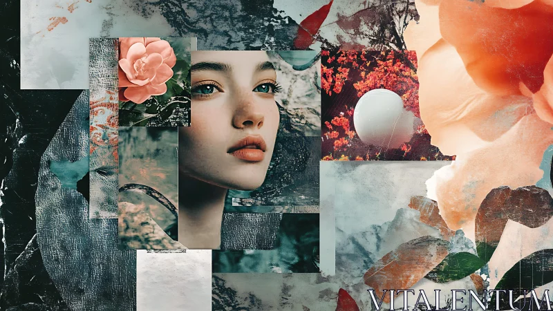 Petal-dream collage framing a luminous, contemplative gaze.