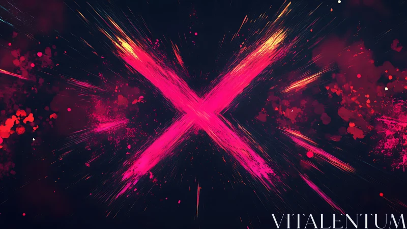 Neon burst crossroads where bold color lines collide.