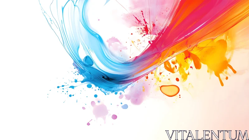 Color-surfing splashwave bends from cool blue to fireglow.