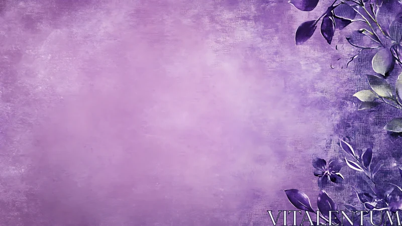 Violet whispers drift as floral silhouettes frame quiet space