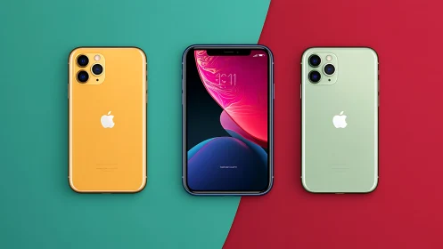 Three Premium iPhones Showcase Colors and Triple Camera Technology.