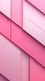 Pink layered geometric panels with minimal diagonal rhythm.