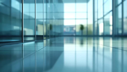 Sunlit glass hallway where quiet reflections linger.
