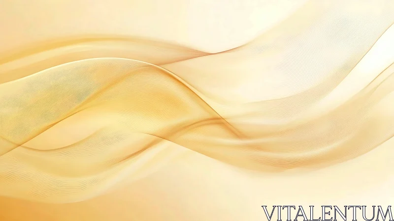 Soft golden abstract waves with flowing curved lines.