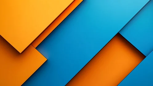 Diagonal paper skylines trade sunlight between blue and gold