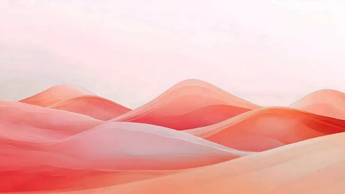 Soft coral dunes unfold in layered abstract serenity.