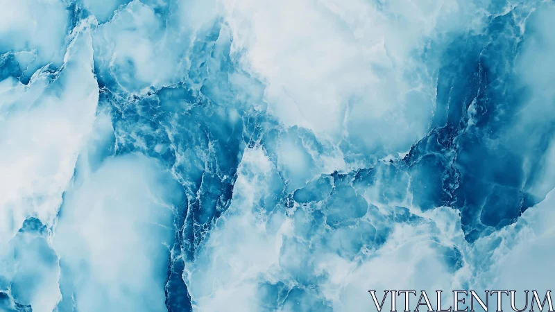 Abstract blue marble texture with icy tones and smooth gradients.
