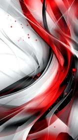 Crimson currents twist through glassy monochrome thunder.