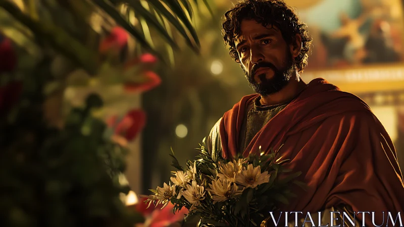 Soft light, quiet courage and a tender bouquet shared.