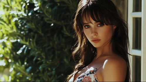 Sunlit portrait study with shallow depth and soft bokeh rendering.