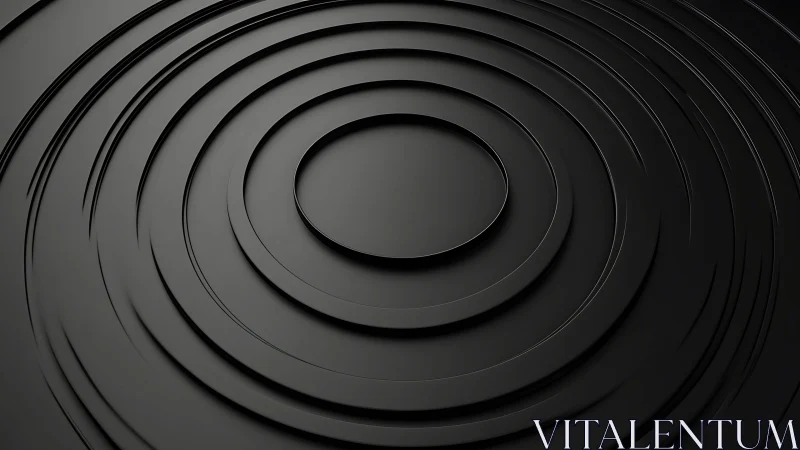 Concentric black circular layers forming abstract rings.