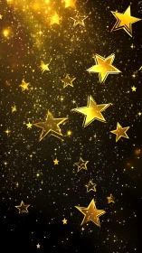 Gilded starfall drifting through a midnight glitter storm.