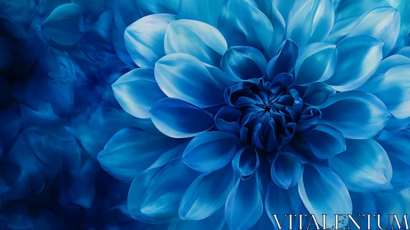 Close-up digital rendering of blue dahlia flower petals.