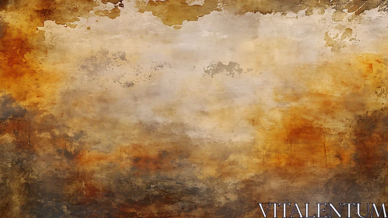 Rust kissed horizon on weathered parchment skyscape.