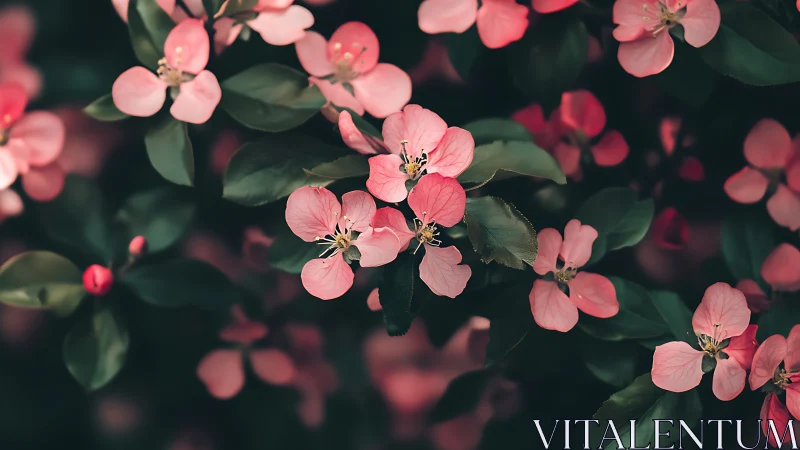 Pink Blossoms Dance: Nature's Delicate Celebration.