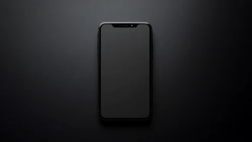 Modern Smartphone Mockup with Empty Black Display