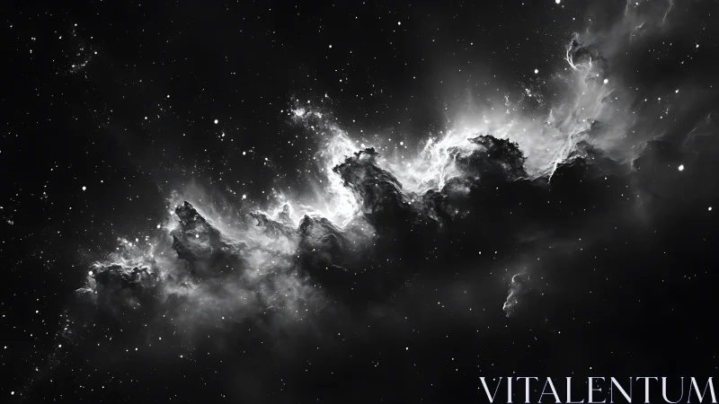 Soft starlit nebula drifting calmly through deep space.