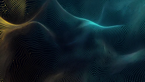 Parametric wavefield of luminous contour-line data surfaces.