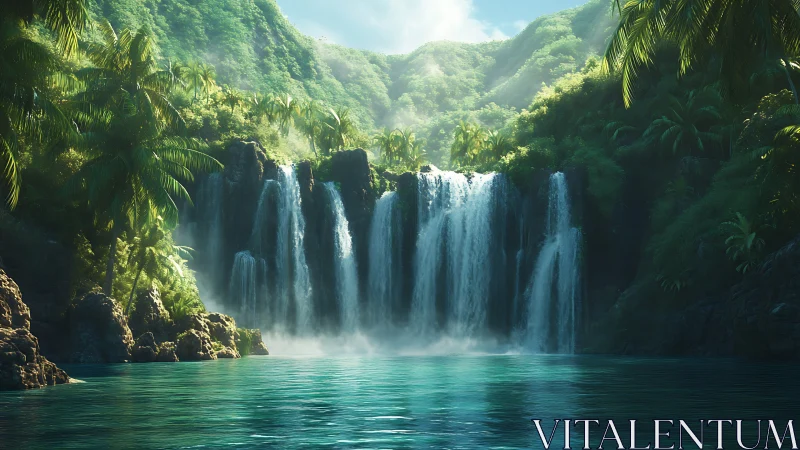 Cascade Symphony: Where Jungle Dreams Collide with Water's Thunder.