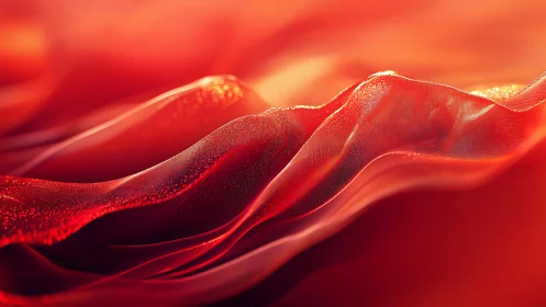 Silken ember dunes shimmering in molten sunset light.