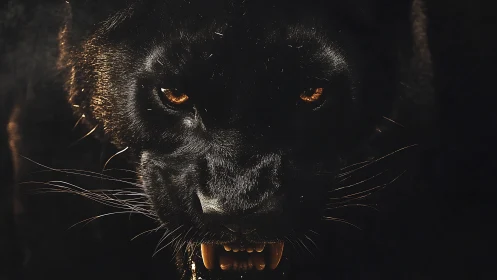 Obsidian Beast Locked in Luminous Defiance Against Darkness