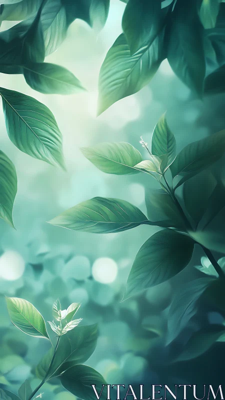 Soft morning light gently embraces lush green foliage