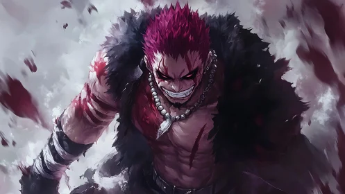 Ferocious anime warrior unleashes dark, unstoppable power