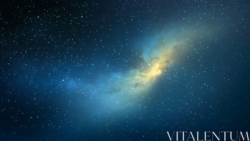 Stellar nebula glows within dense star field in deep space