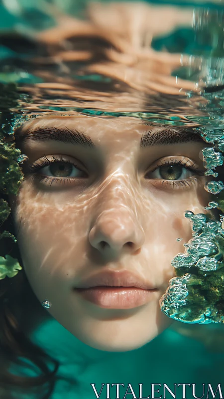 Liquid daydream portrait where water writes on skin with light.