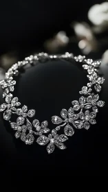Dazzling floral diamond necklace sparkles with timeless grace