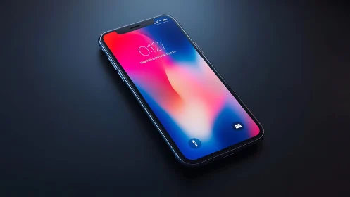 Smartphone display with gradient interface at 9:12 time