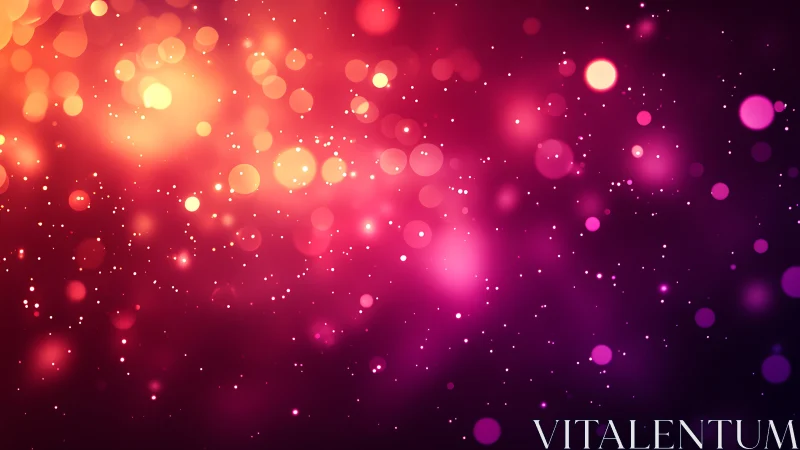 Digital bokeh field shows multicolored circular light forms