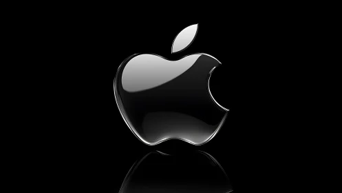 Apple's Iconic Symbol Glows with Timeless Elegance.