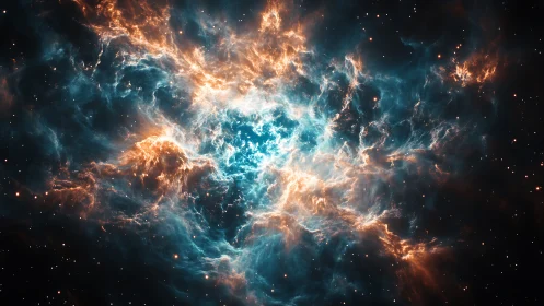 Plasma-rich stellar nebula with bipolar radiative filaments.