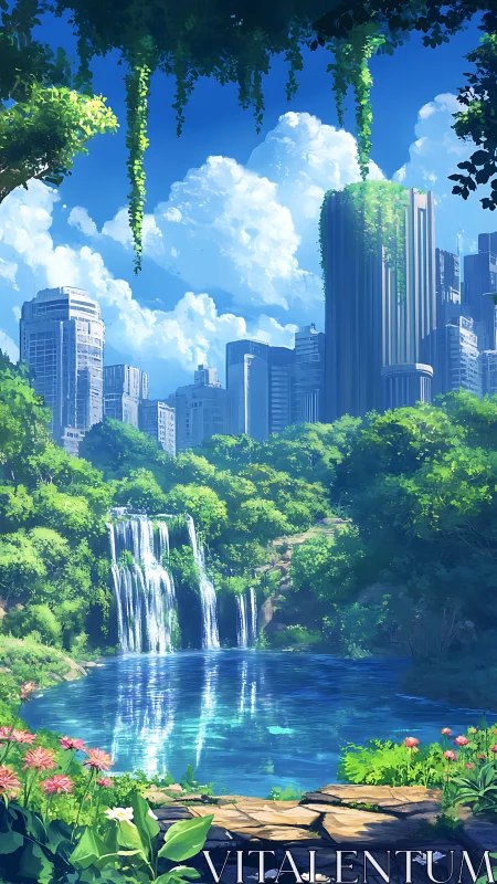 Waterfall garden quietly rewrites the rules of the skyline