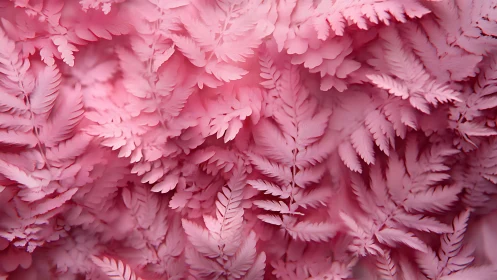 Layered pink fern-like foliage in dense overlapping pattern.