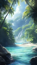 Emerald Canyon Sanctuary: Where Waterfalls Kiss Tropical Paradise.