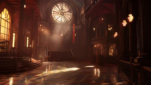 Sunstruck grand hall quietly rehearses forgotten applause