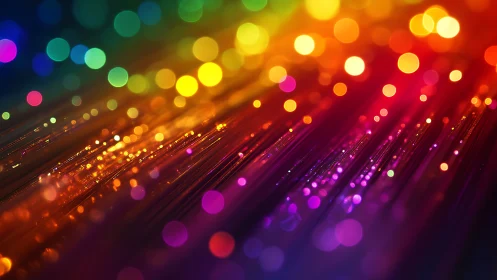 Digital bokeh lightstream over prismatic fiber gradients.