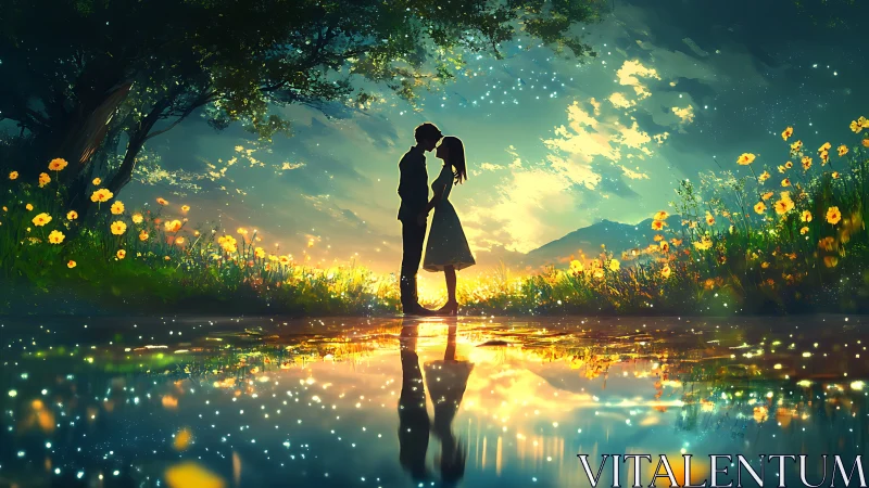 Two Hearts Dancing in Golden Starlight.