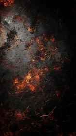 Oxidized metal surface displaying corrosion patterns and rust degradation.